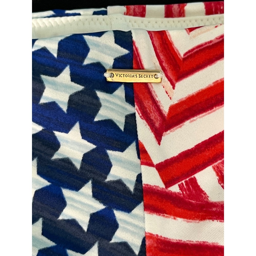 Victoria's Secret Swim American Flag Stars Stripes Cheeky Hipster Bottom Large - Picture 3 of 4